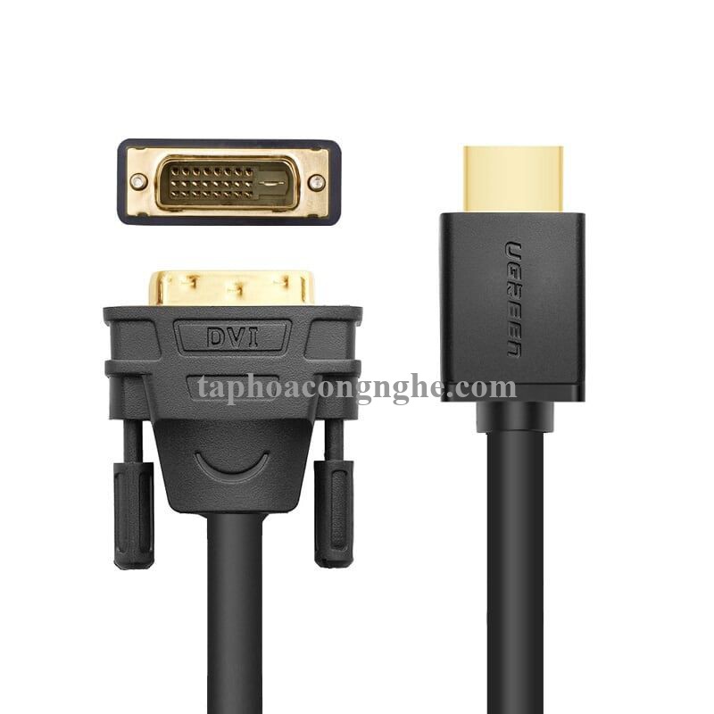 Ugreen 10138 10M màu Đen Cáp chuyển đổi HDMI sang DVI 24 + 1 thuần đồng HD106 30010138